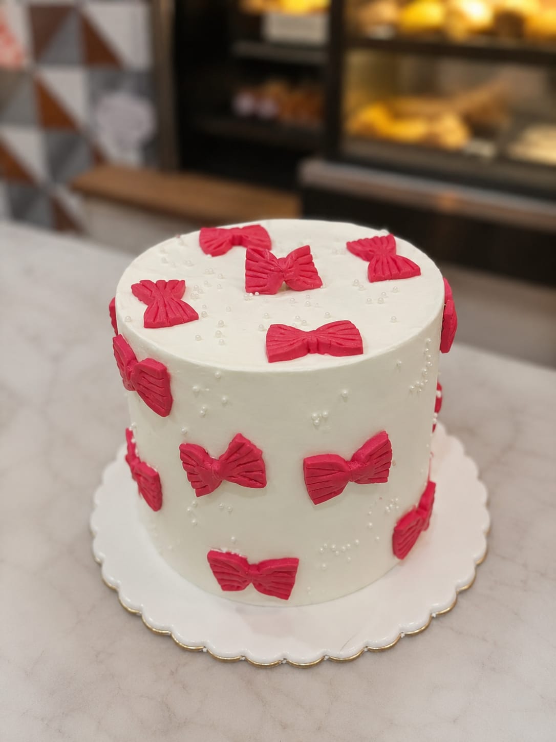 Pink Bow Chocolate Celebration Cake